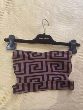 Strapless Tube Crop Top with Cut Out Size XS
